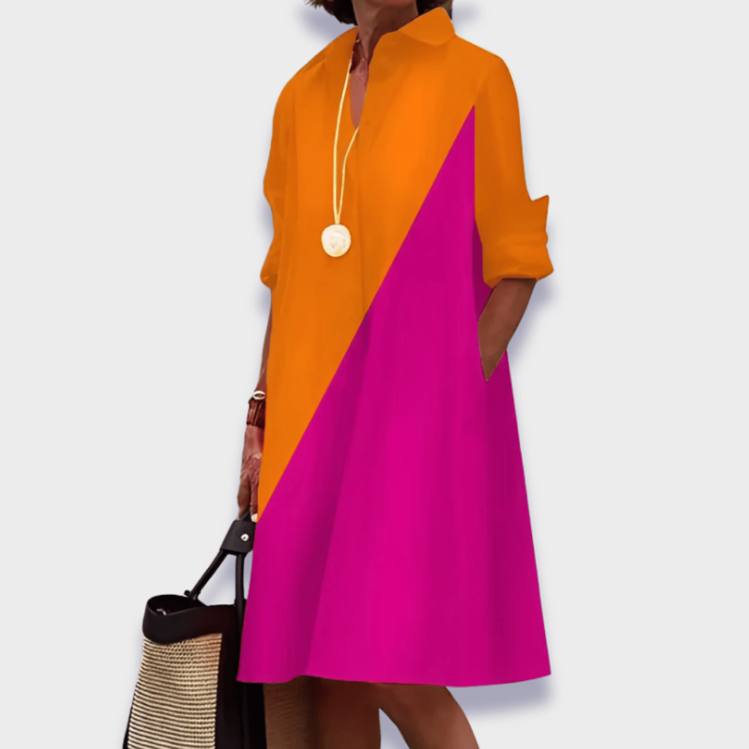 Classic women's polo midi dress, perfect for a chic casual look, spring fashion, or a comfortable golf outfit.