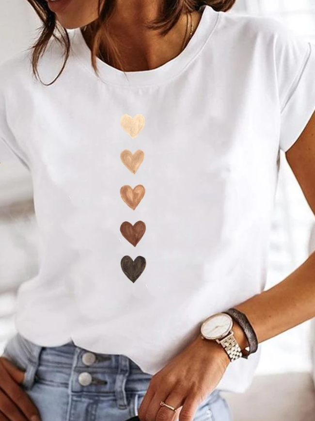 Women's classic short sleeve t-shirt, relaxed fit for effortless everyday style. Comfortable and versatile casual wear.