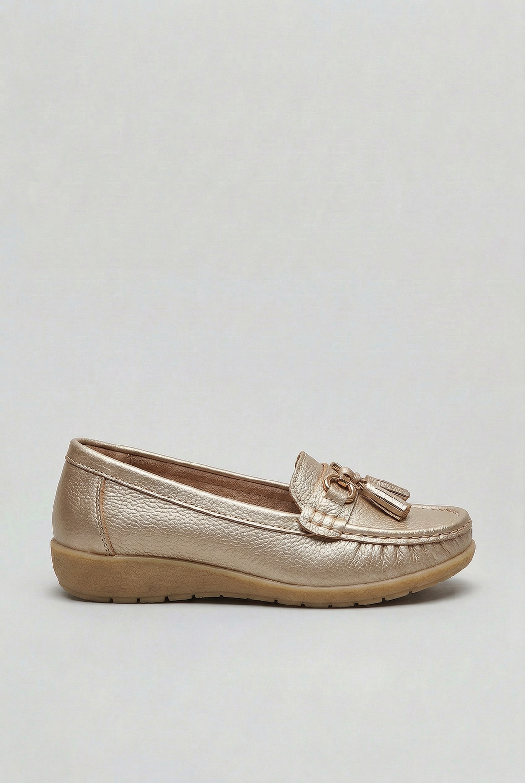 Brand new pair of women's cushioned slip-on loafers, ready for comfortable everyday casual wear.