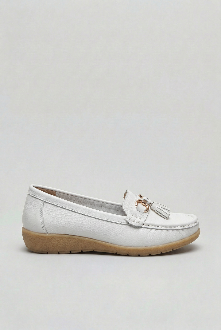 Comfortable ladies footwear: women's slip-on loafers in a versatile classic everyday style.