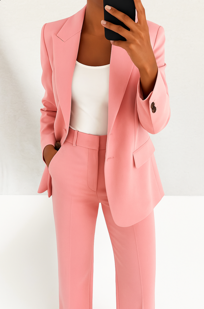 High-Quality Tailored Blazer: Detailed shot of the blazer fabric & cut, embodying classic modern style.