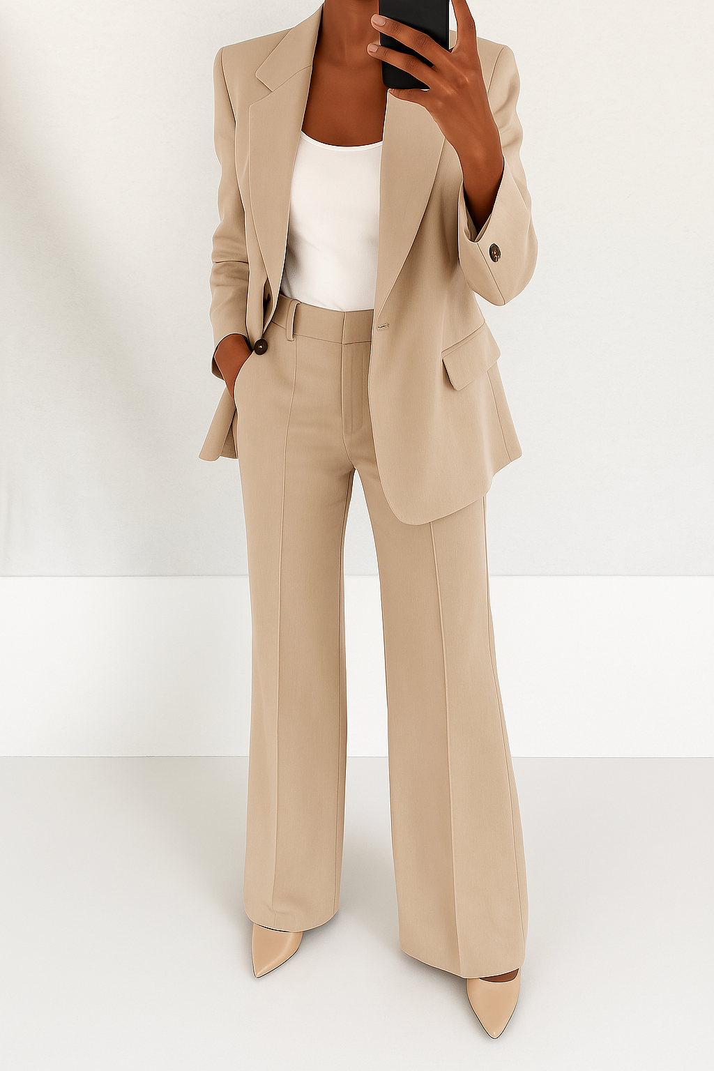 Modern Classic Women's Suit: Versatile tailored set, suitable for various formal & business occasions.
