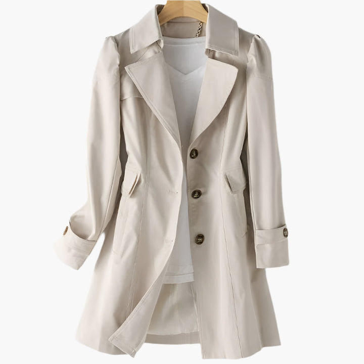Women's classic trench coat, a comfortable yet chic outerwear piece for casual styles and versatile fashion.