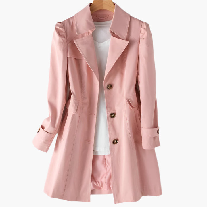 Women's classic trench coat, an essential piece of outerwear for versatile styling, from business to casual chic.