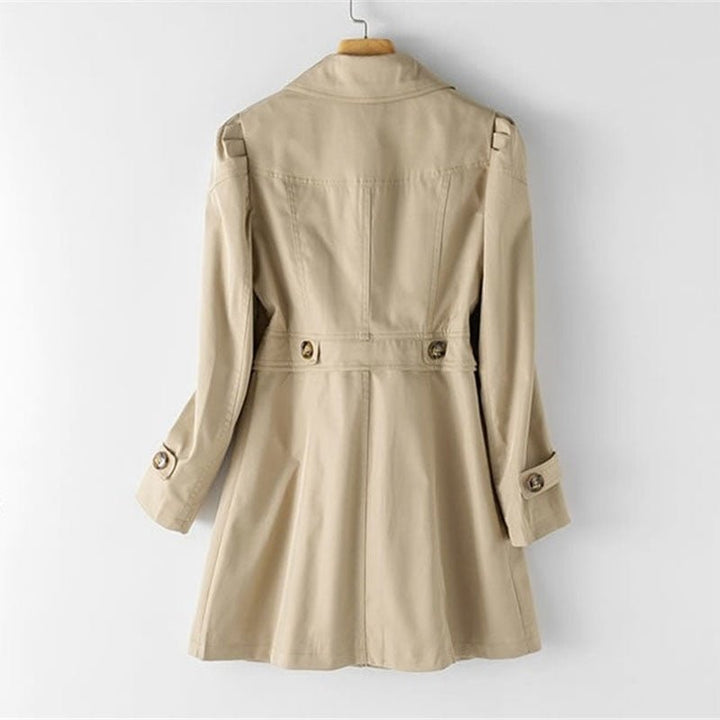 High-quality women's classic trench coat with a tailored fit, offering timeless elegance for any occasion.
