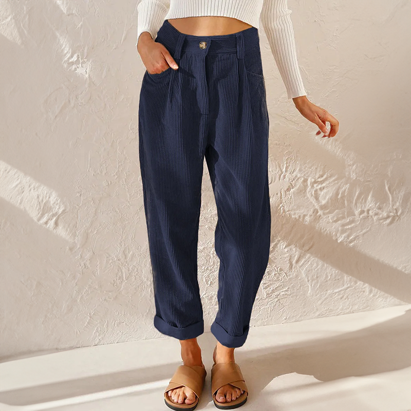 Classic women's vintage relaxed fit pants, super comfortable and versatile for daily casual and everyday wear.