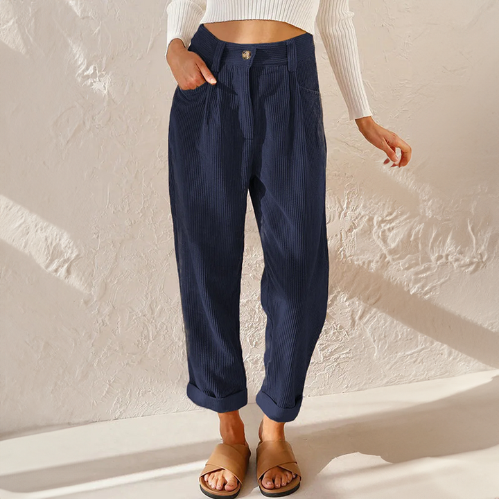 Classic women's vintage relaxed fit pants, super comfortable and versatile for daily casual and everyday wear.