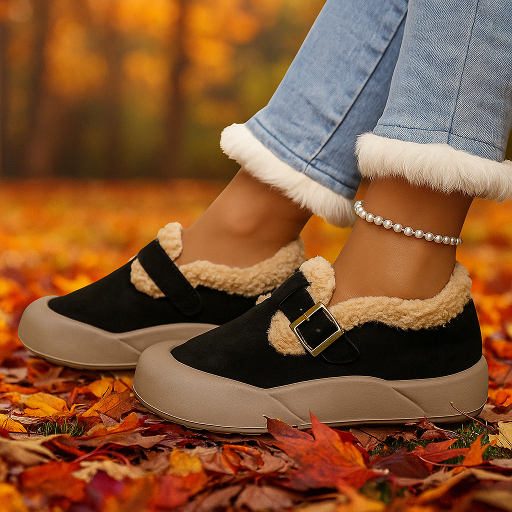 Stylish women's comfort clogs, featuring an adjustable buckle. Ideal casual slip-on shoes.