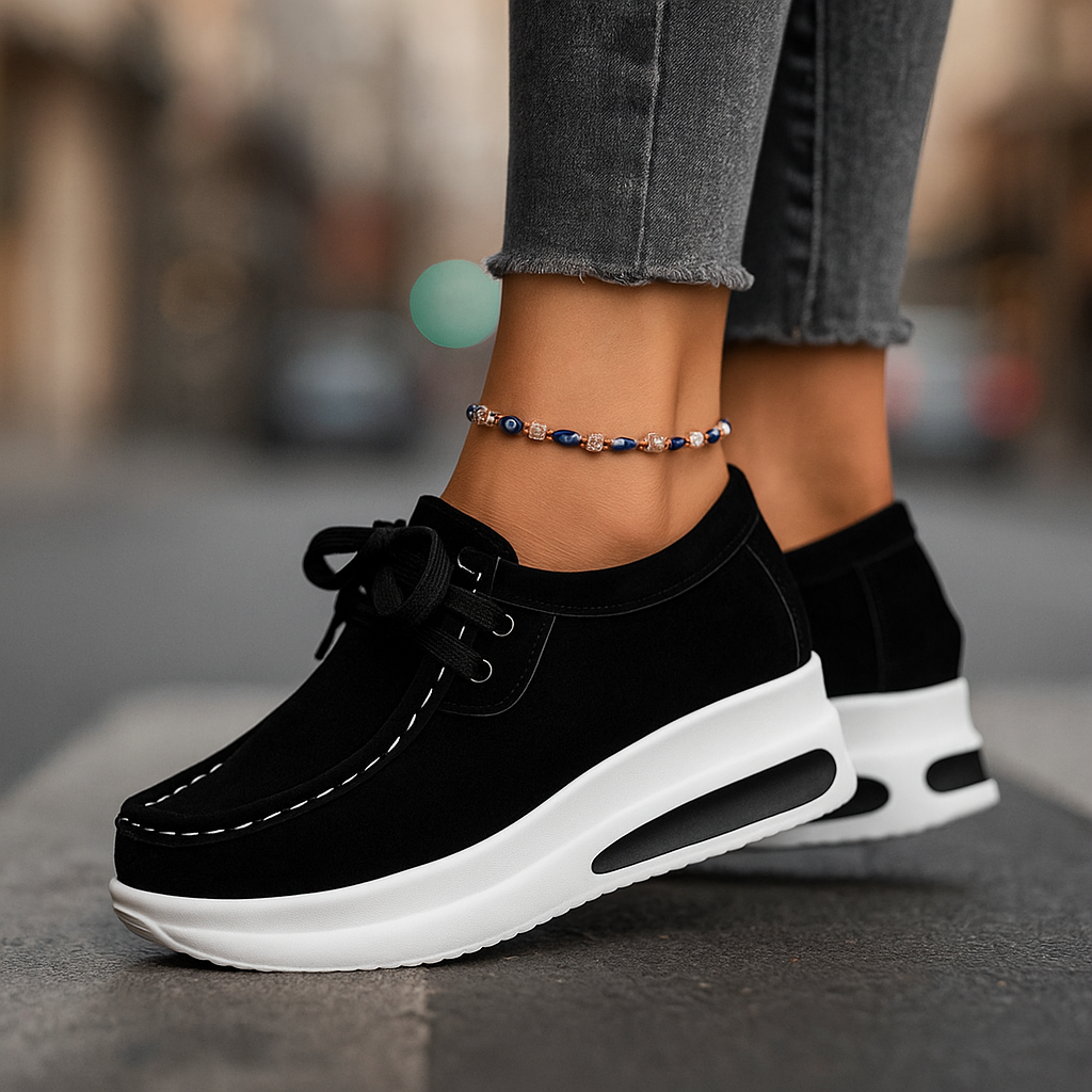 Cushioned platform shoes for women, offering superior comfort and support for casual wear.