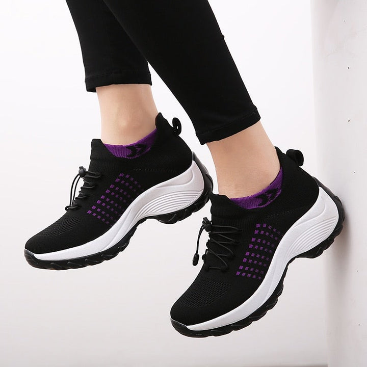 Versatile women's walking sneakers, perfect for errands, travel, with built-in arch support.