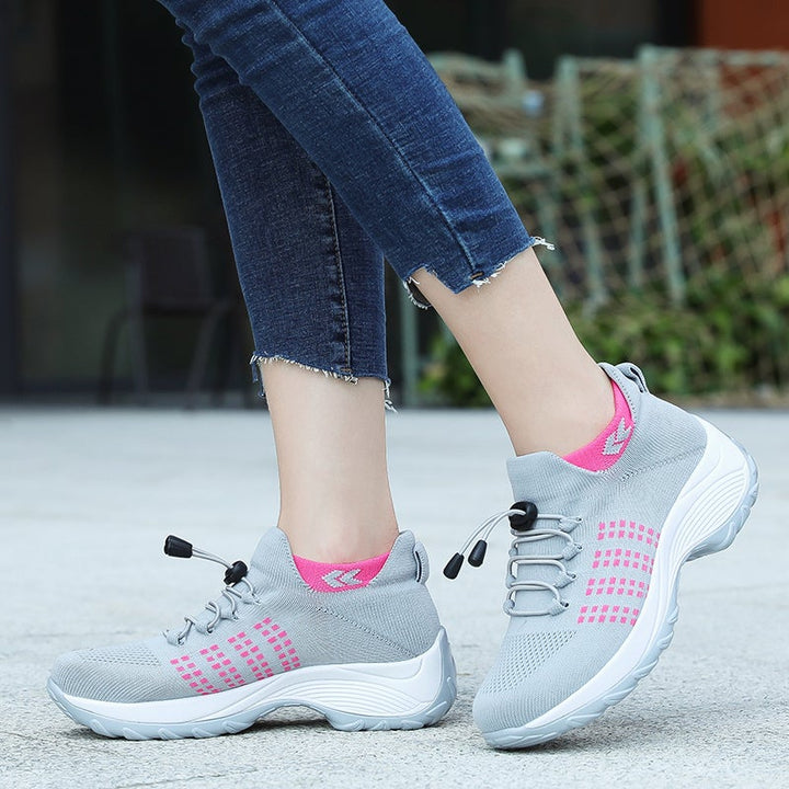 Women's cushioned walking shoes, offering superior arch support for various activities.