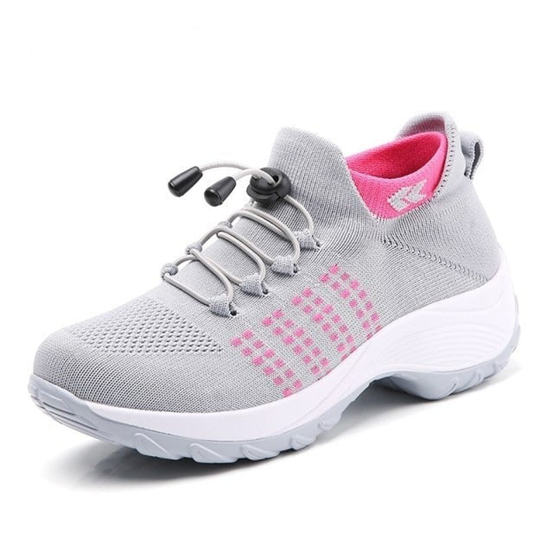 Breathable women's walking shoes for active women, featuring great arch support.