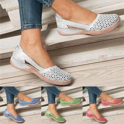 Stylish & comfortable women's flats for bunion sufferers, offering foot relief & a modern, versatile look.