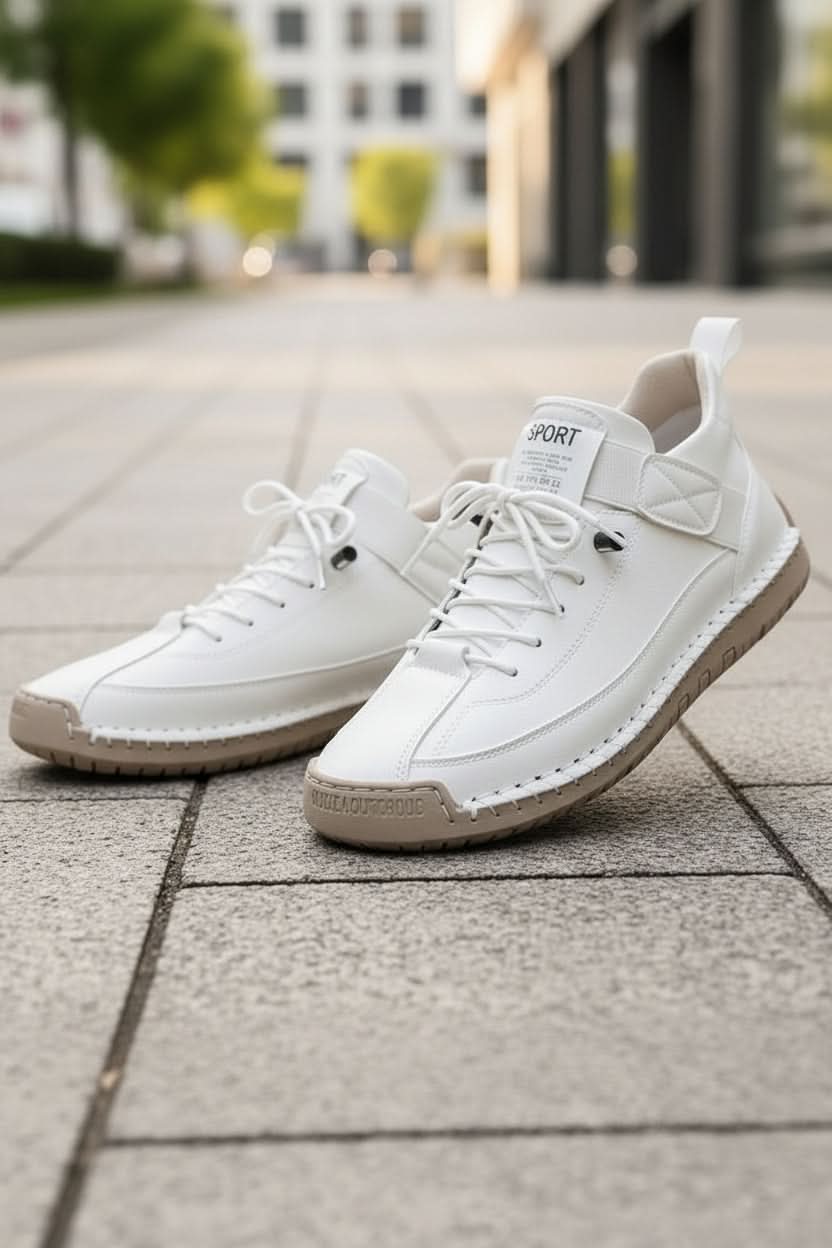 Comfortable grey women's slip-on trainers, versatile casual shoes for daily activities.