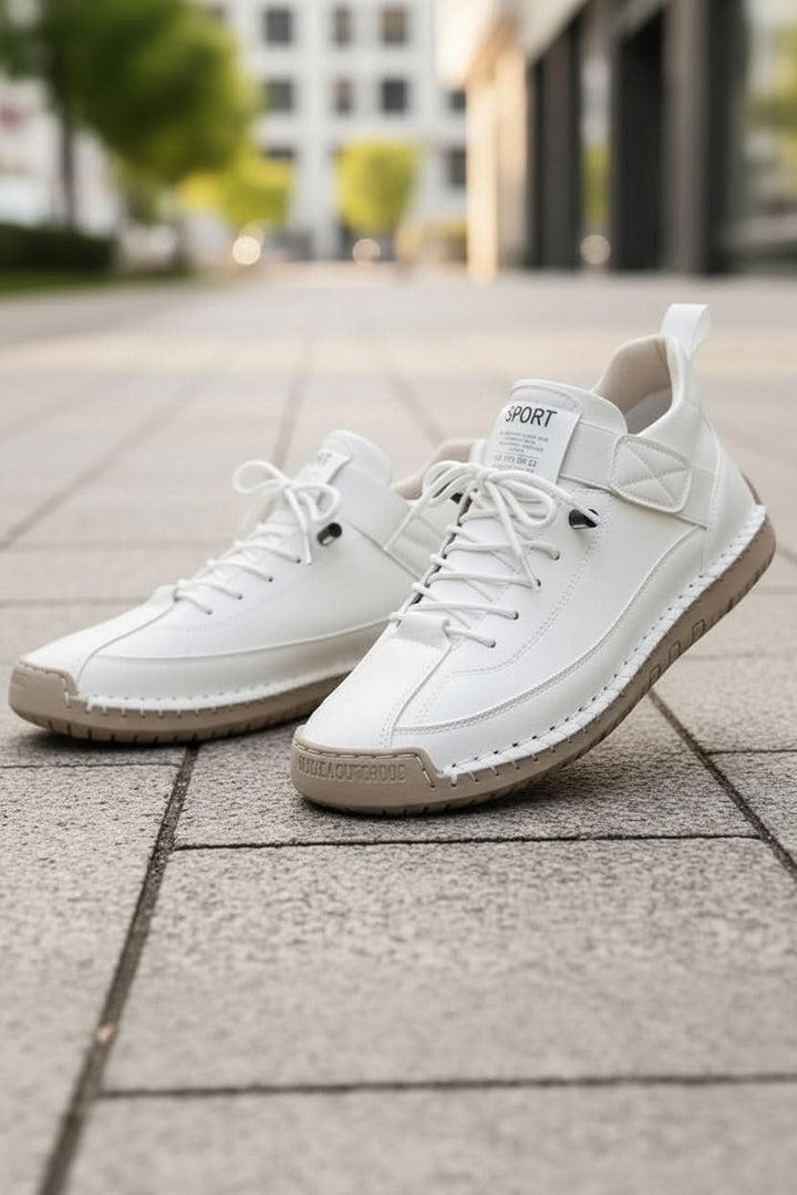 Comfortable grey women's slip-on trainers, versatile casual shoes for daily activities.