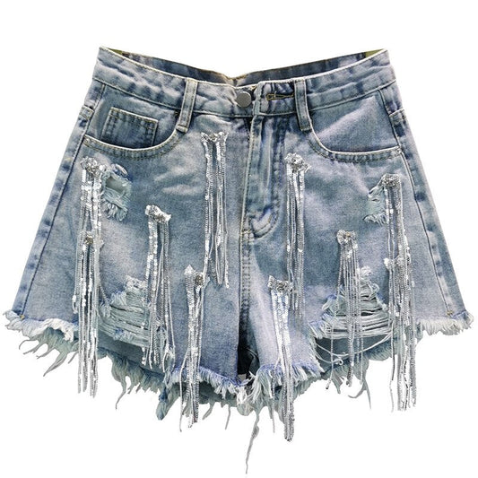 Women's comfortable blue shorts for everyday wear. Perfect for casual summer fashion & loungewear.