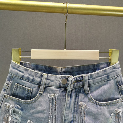 Soft blue women's versatile shorts, designed for ultimate everyday comfort. Ideal casual bottom for summer fashion.