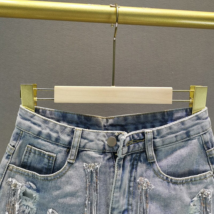 Soft blue women's versatile shorts, designed for ultimate everyday comfort. Ideal casual bottom for summer fashion.