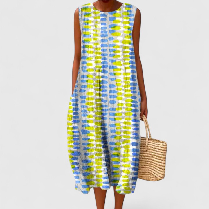 Light and flowy knee-length women's dress for ultimate comfort. An effortless summer essential.