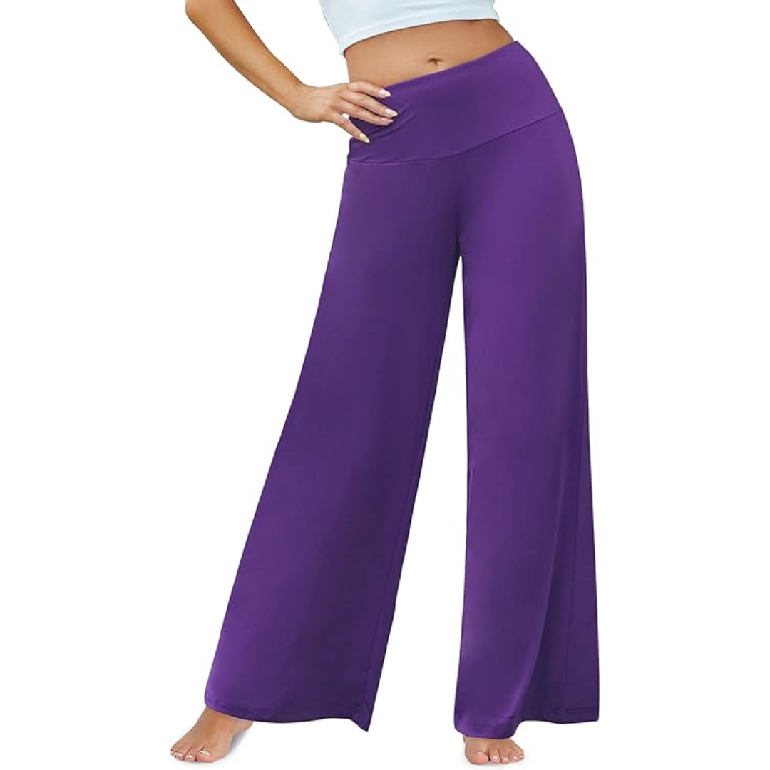 Modern women's high waist wide leg palazzo pants, designed for ultimate comfort.