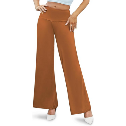 Versatile high waist wide leg palazzo trousers, great for casual or lounge wear.
