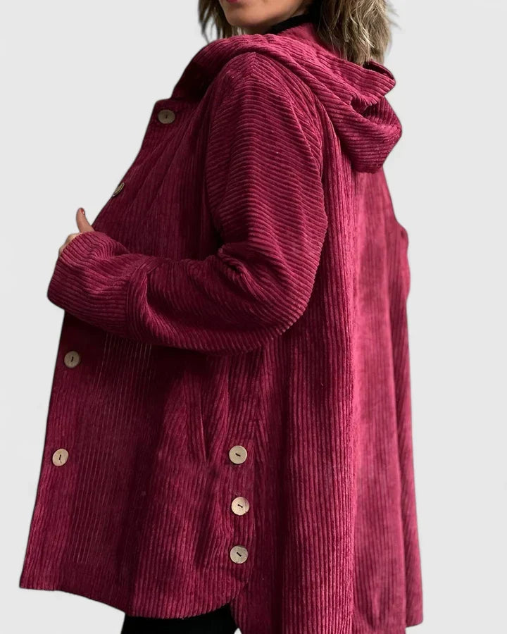 Stylish women's hooded jacket, versatile casual wear. Comfortable outerwear for everyday autumn & winter layering.