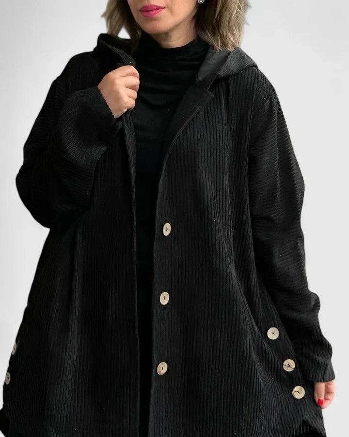 Everyday style women's comfortable hooded jacket. Essential casual outerwear for autumn & winter layering.