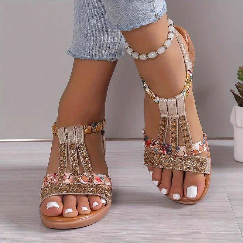 Stylish women's wedge sandals, orthopaedic design with a comfortable soft sole for everyday fashion.