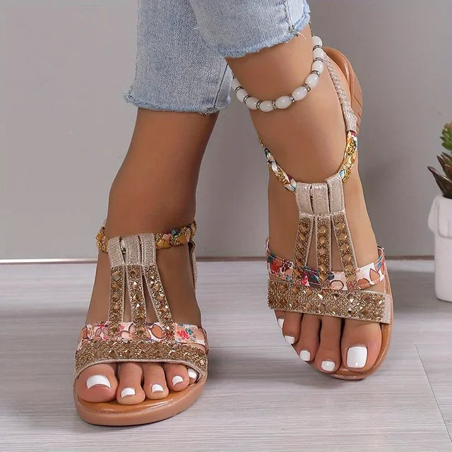Comfortable women's summer sandals, orthopaedic wedge style with a soft, supportive sole.