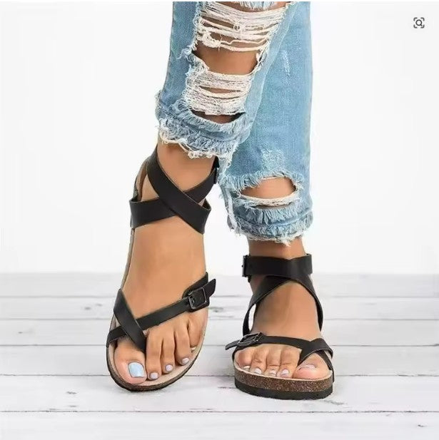 Supportive women's orthopedic sandals, ideal for casual wear & all-day comfort. Adjustable fit.