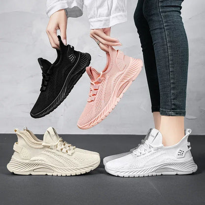White women's orthopedic sneakers, engineered for comfort, support, and an active, healthy lifestyle.