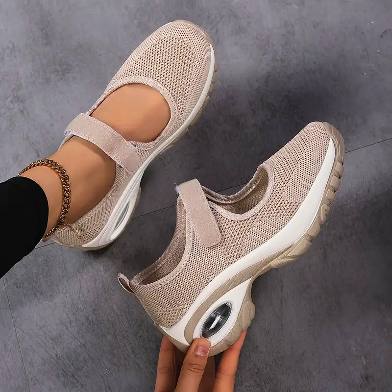 Supportive women's orthopedic walking shoes, designed for posture, arch support, and everyday foot health.