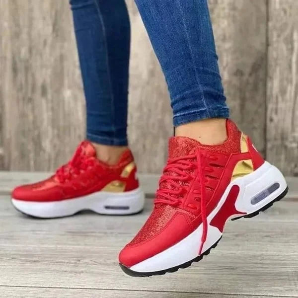 Women's orthopedic walking sneakers, offering pain relief and posture support for comfortable active wear.