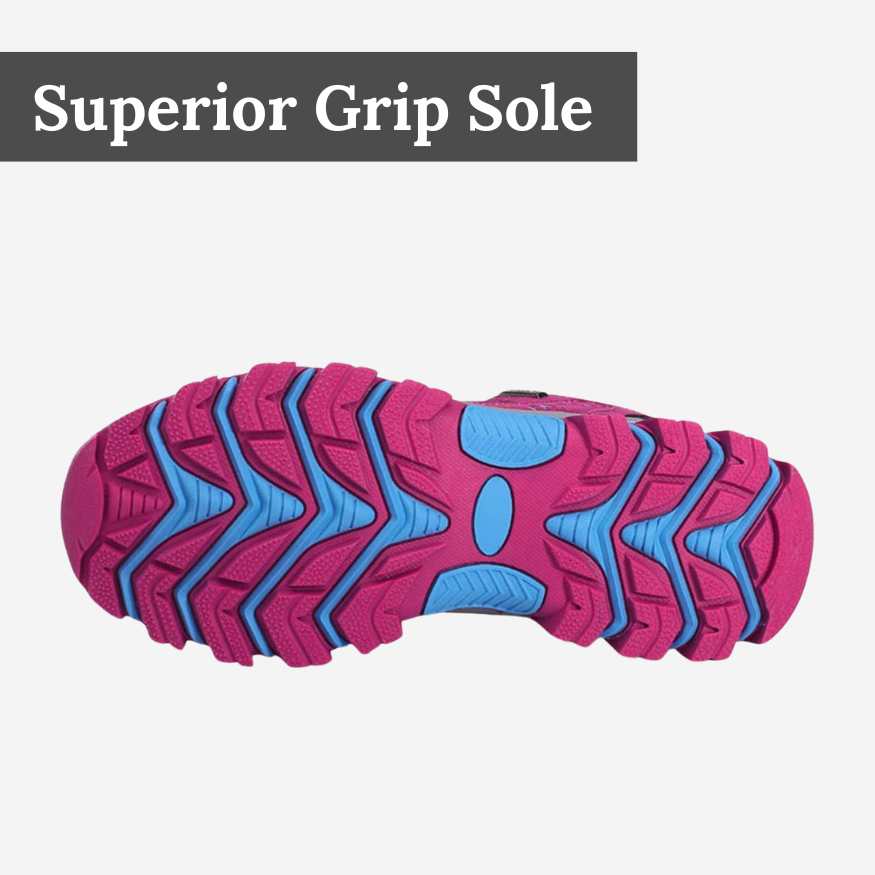 Side view of women's comfortable hiking shoes, ideal athletic footwear for outdoor adventures