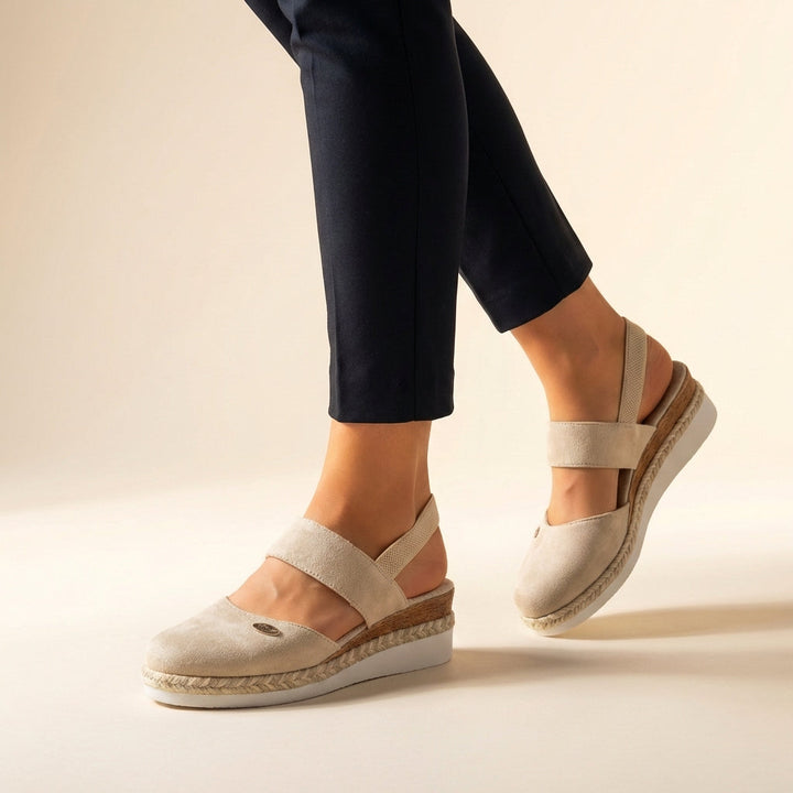Women's comfortable platform espadrille sandals, perfect for summer casual wear.