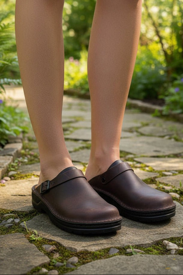 Women's comfortable slip-on clogs for all-day wear. Supportive ergonomic design for professional & casual comfort.