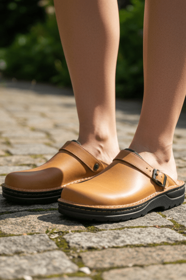 Casual women's clogs, comfortable & supportive for everyday wear. Slip-on design provides foot relief.