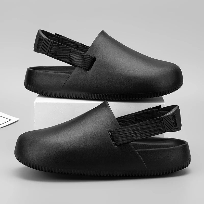 Cushioned women's slip-on clogs with adjustable strap for ultimate comfort and support. Great for casual wear.
