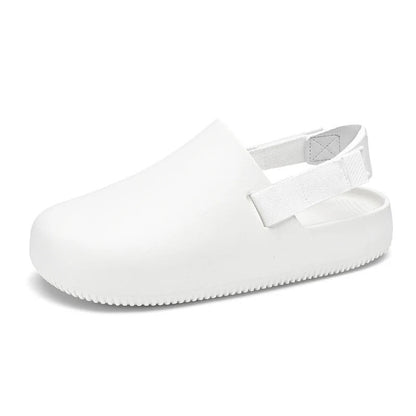Everyday women's comfort clogs: lightweight, cushioned, and adjustable strap. Easy slip-on for versatile wear.