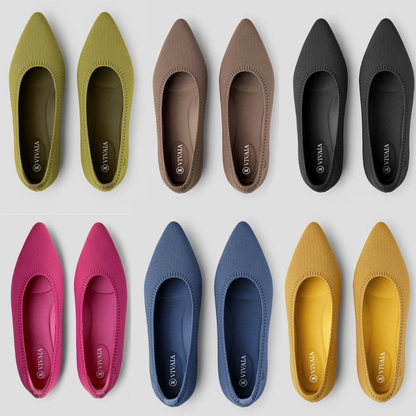 Mila women's comfortable flats. Lightweight slip-on ballerinas for spring and summer style.