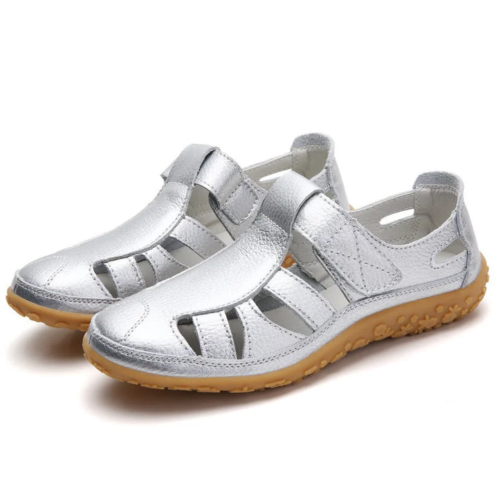 Supportive women's sandals with arch support, great for casual walking.