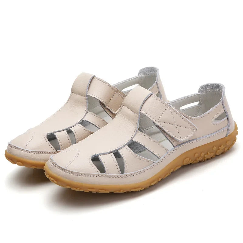 Women's open-toe slip-on sandals, ideal for comfortable daily walking.