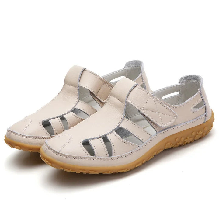 Women's open-toe slip-on sandals, ideal for comfortable daily walking.