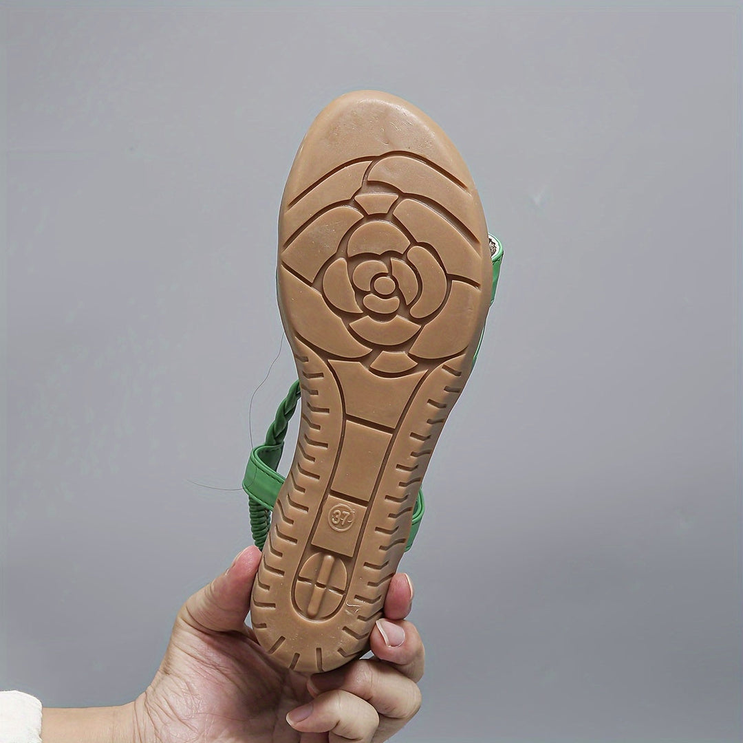 Trendy women's wedge sandals with supportive cushioning, ideal for extended wear.
