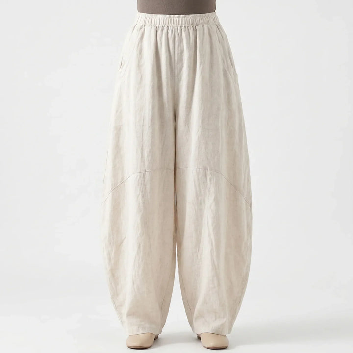 Everyday women's wide-leg pants. Comfortable, casual trousers with elastic waist for summer style.