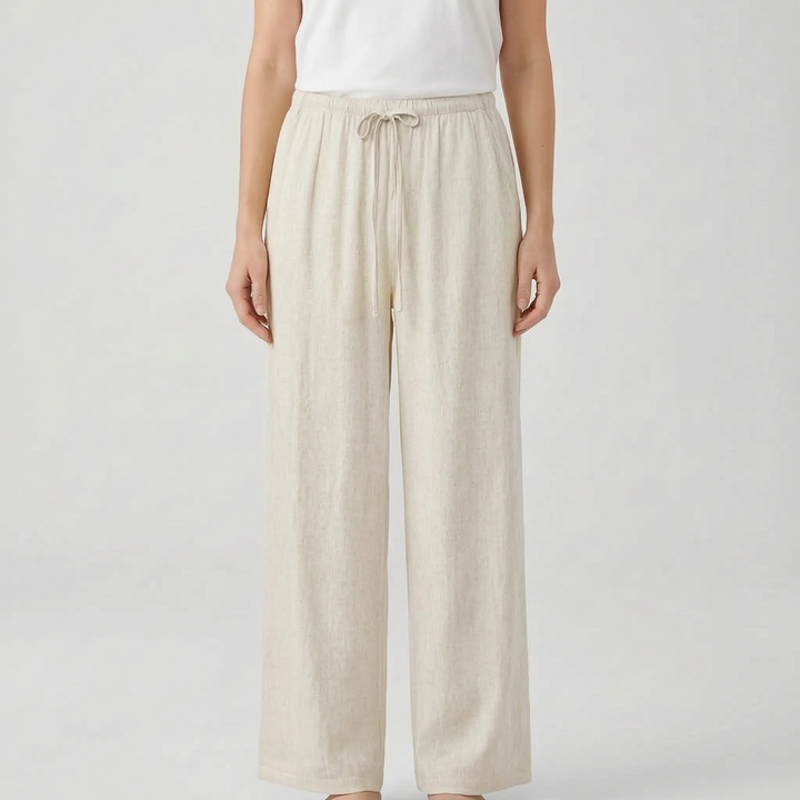 Women's casual wide-leg summer trousers with a relaxed fit and comfortable design.