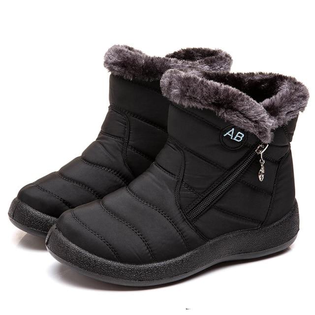 Inside view of women's cozy winter boots, revealing warm lining for ultimate comfort.