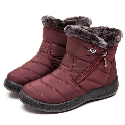 Top-down view of women's warm winter boots, emphasizing comfortable fit for everyday style.