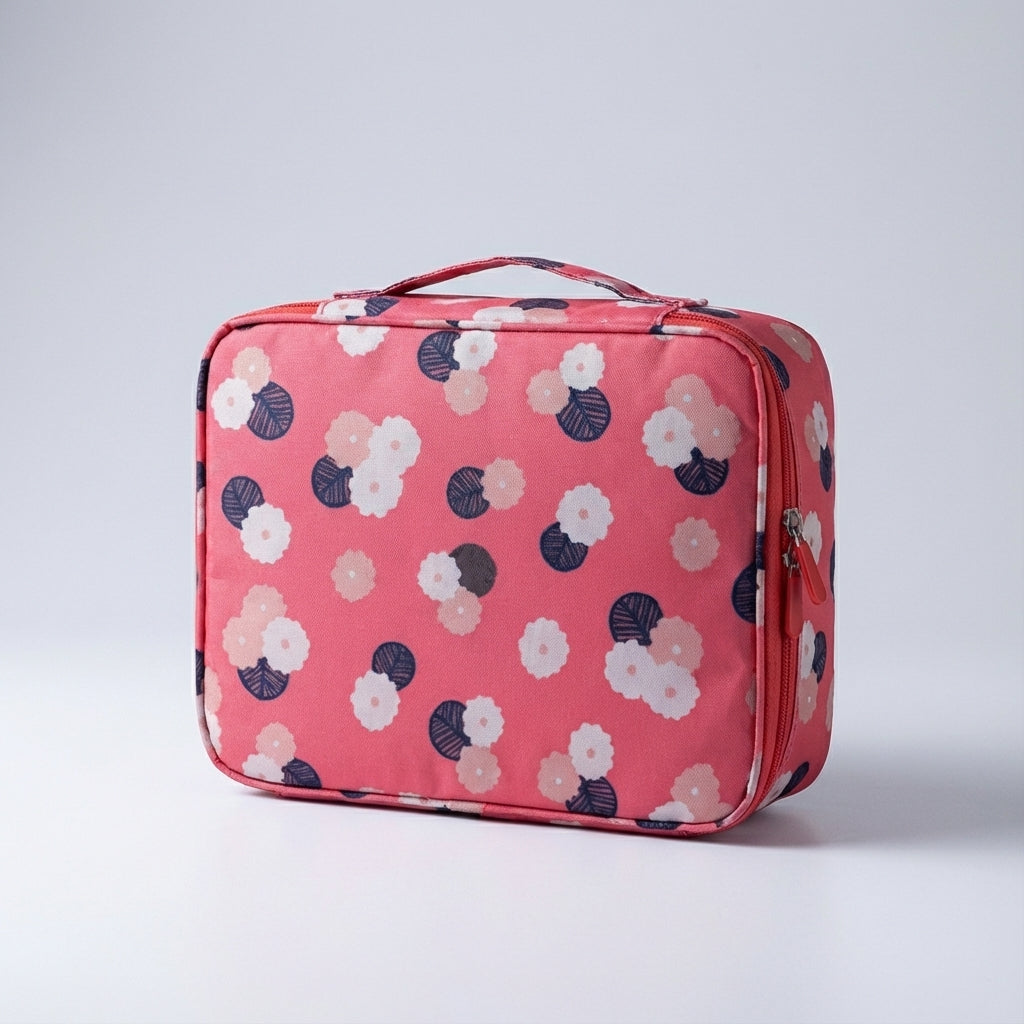 Premium waterproof women's makeup bag, a compact & portable cosmetic organizer for beauty.
