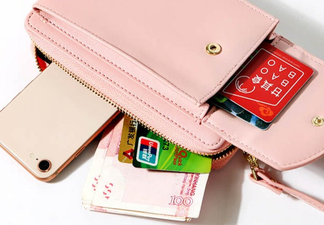Women's travel-friendly PU leather crossbody bag, adjustable strap, perfect for essentials.